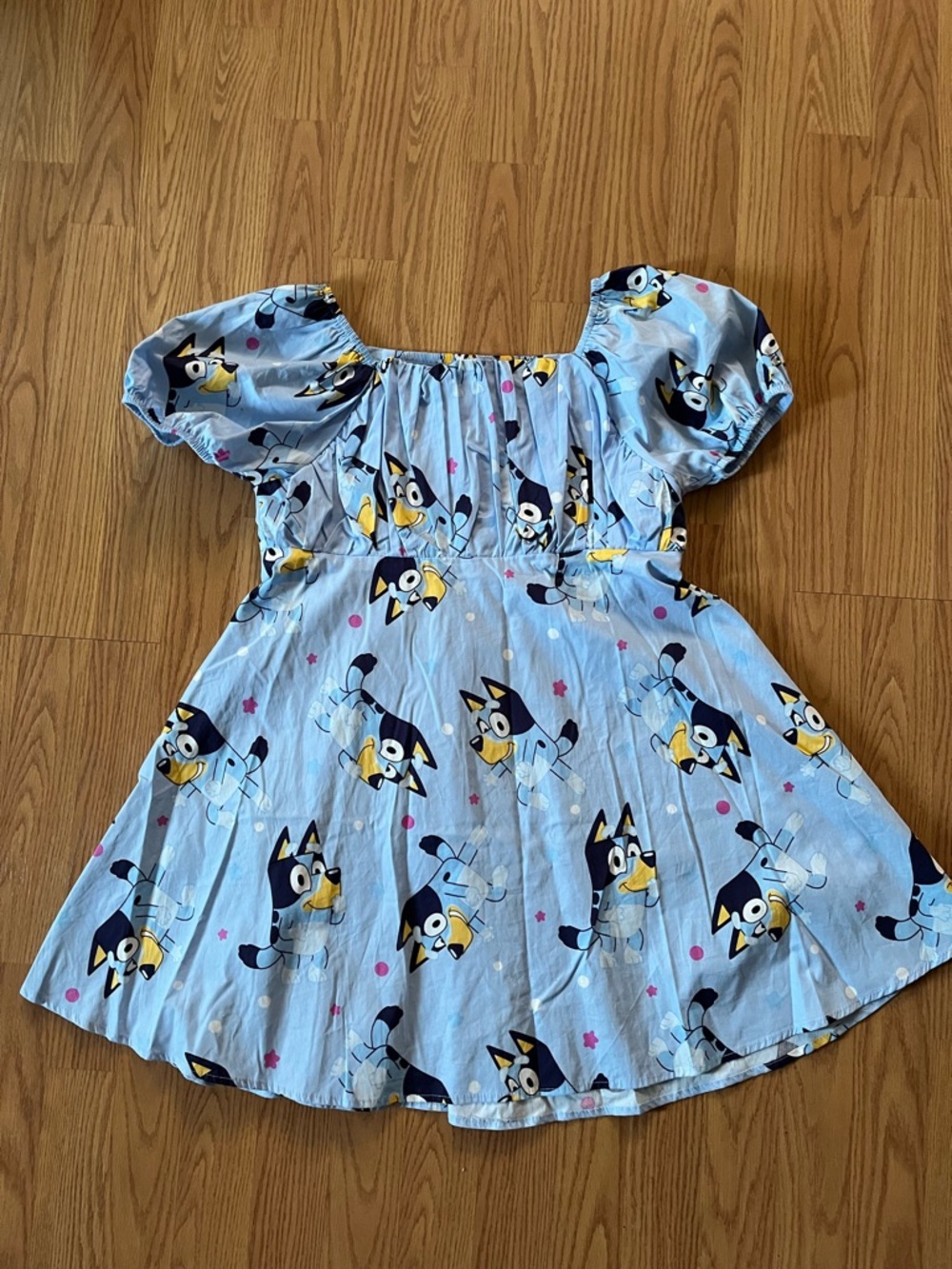 Target Bluey Puff-Sleeve Girls Dress